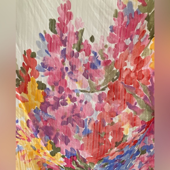 Vintage Philippe De Villiere Scarf Italy Floral - Picture 3 of 6